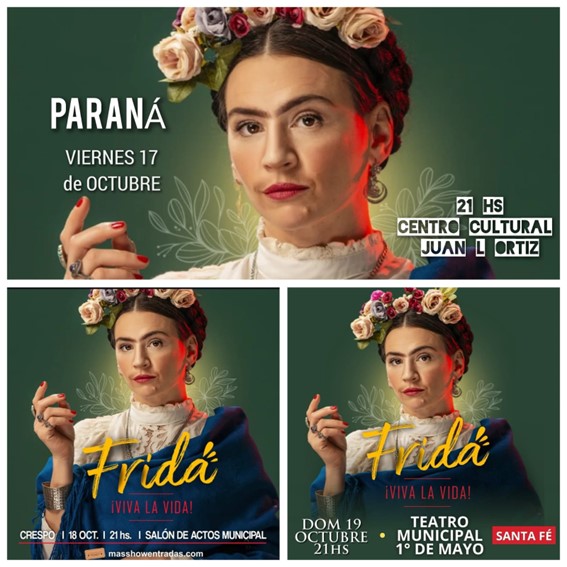 “Frida, viva la vida”: el unipersonal sobre Frida Kahlo más representado en el mundo llega a Paraná, Crespo y Santa Fe
